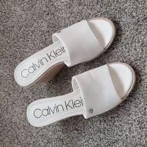 White Wedge Sandals NWOT